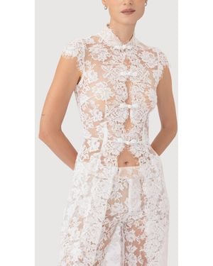 SAU LEE Saphina Lace Top - Multicolour