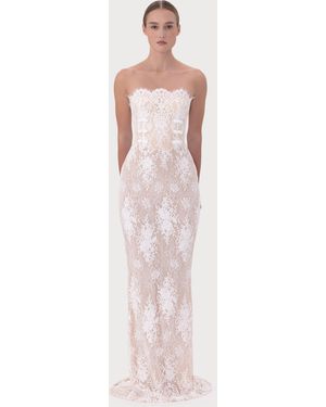 SAU LEE Chantal Lace Gown - Pink