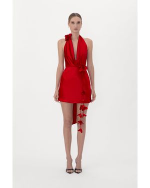 SAU LEE Isola Mini Dress - Red