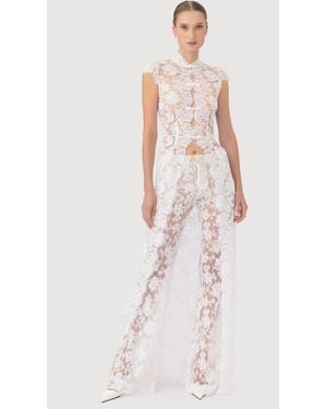 SAU LEE Saphina Lace Pant - Pink