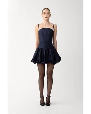 SAU LEE Maddie Mini Dress - Blue