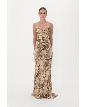 SAU LEE Neyla Chiffon Dress - Natural