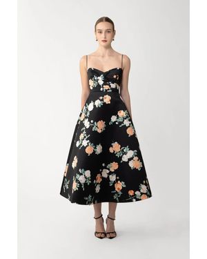 v neck midi dresses for women Black V-Neck Lina Midi Dress