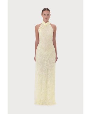 SAU LEE Grace Beaded Dress - Natural