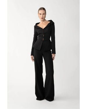 SAU LEE Niope Crepe Pant - Black