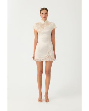 SAU LEE Ellen Mini Dress - Natural