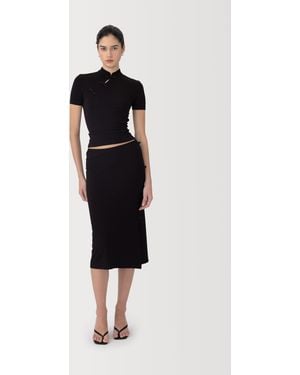 SAU LEE Timo Jersey Skirt - Black