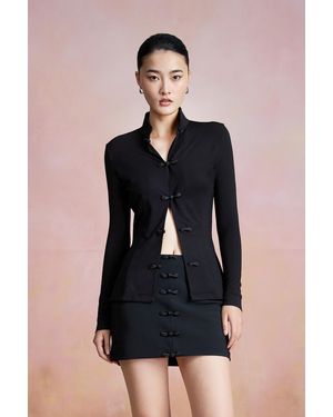 SAU LEE Toma Jersey Cardigan - Black