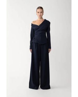 SAU LEE Neve Wool Pant - Blue