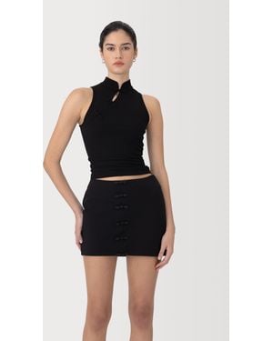 SAU LEE Tao Knit Top - Black