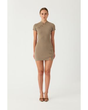 SAU LEE Denali Knit Mini Dress - Natural