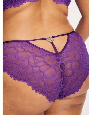Savage X Savage Not Sorry Lace Cheeky Knickers - Purple