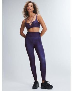 Savage X Sky-hi Logo Patch Super High-waist Pocket Legging - Blue