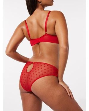 Savage X Ruffle Luv Cheeky Knickers - Red