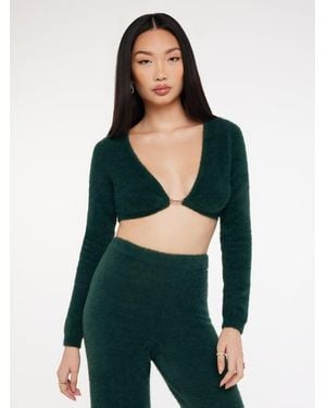 Savage X Fluff It Up Pj Crop Top - Green