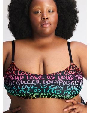 Savage X Cotton Essentials Scoop-neck Bralette - Black