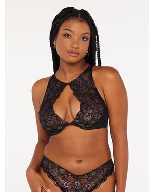 Savage X Nymph Nouveau Lace Unlined Bra - Black