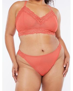 Savage X Dotted Mesh Cheeky - Pink