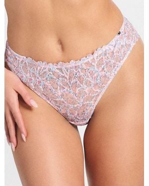 Savage X Savage Not Sorry Printed Lace Cheeky Panty - Purple