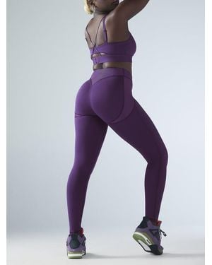 Savage X Curve Alert High-waist Rib Leggings - Purple