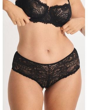 Savage X Romantic Corded Lace Hipster Knickers - Black