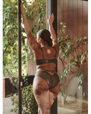 Savage X Going Platinum Mesh Cheeky Knickers - Green