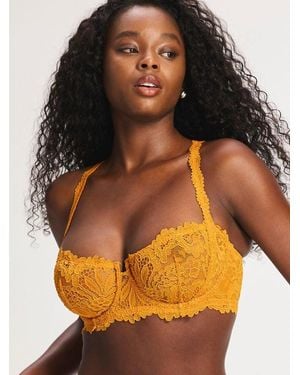 Savage X Romantic Corded Lace Unlined Balconette Bra - Orange
