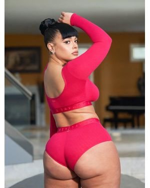 Savage X Cotton Jersey Hot Shorts - Pink