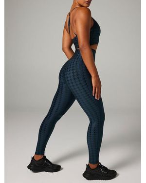 Savage X Sky-hi Houndstooth Super High-waist Pocket Leggings - Blue