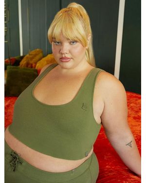 Savage X Rib Sleep Crop Top - Green