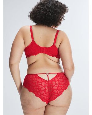 Savage X Savage Not Sorry Lace Cheeky Knickers - Red
