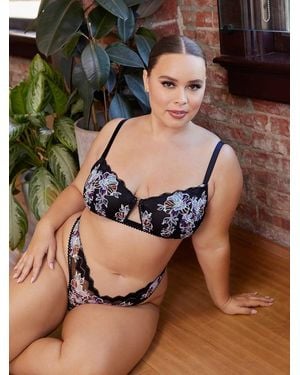 Savage X Zig Zag Zen Lace Bralette - Brown