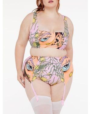 Savage X Alice Bloomfield Suspender Skirt - Pink