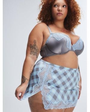 Savage X Nite Shade Slip Skirt - Blue