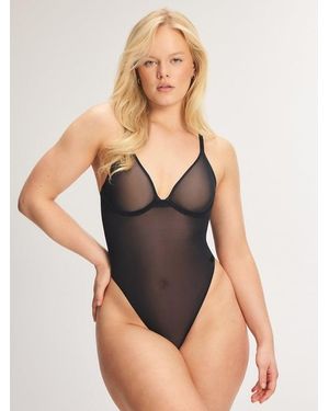 Savage X Sheer X Underwire Teddy - Black