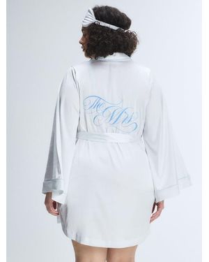 Savage X Satin Ever After Bridal Sleep Robe - White