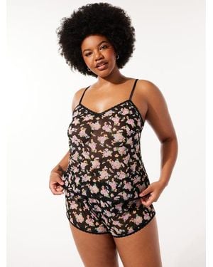 Savage X Mesh Sleep Cami - Black