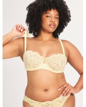 Savage X Lace Flow Unlined Balconette Bra - Purple
