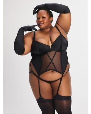 Savage X Satin Vixen Underwire Corset - Black