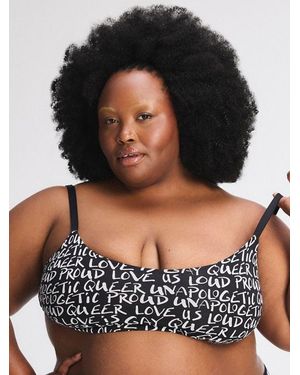 Savage X Cotton Essentials Scoop-neck Bralette - Black