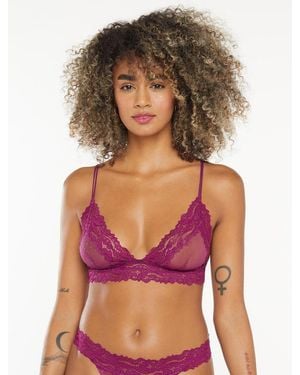 Savage X Dotted Mesh Bralette - Purple