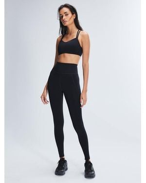 Savage X Sky-hi Logo Patch Super High-waist Pocket Leggings - Blue