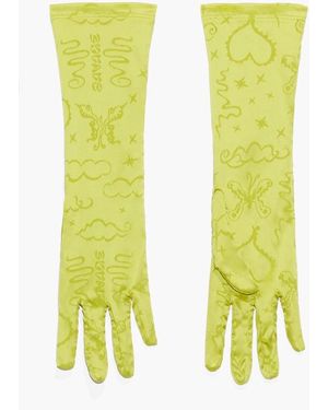 Savage X Heavenly Satin Gloves (2xl-4xl) - Yellow