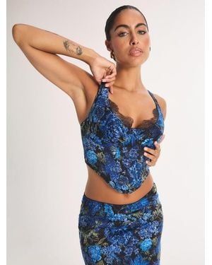 Savage X Floral Rush Bustier - Blue