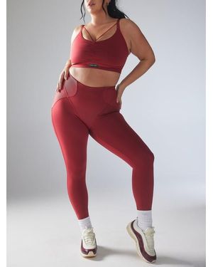 Savage X Curve Alert High-waist Rib Leggings - Red