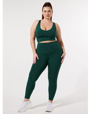 Savage X Sky-hi Logo Patch Super High-waist Pocket Legging - Green
