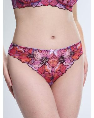 Savage X Mosaic Floral Lace Cheeky Knickers - Pink