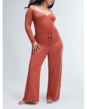 Savage X Sleek Stitch Modal Mid-rise Sleep Pant - Red