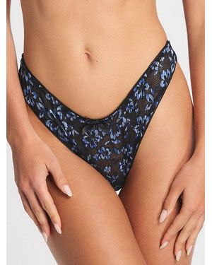 Savage X Deep Sea Lace Thong - Blue