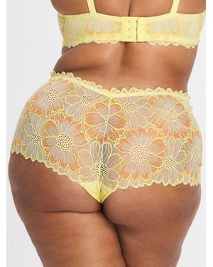 Savage X Daisy Riot Lace Boy Short Panty - Brown
